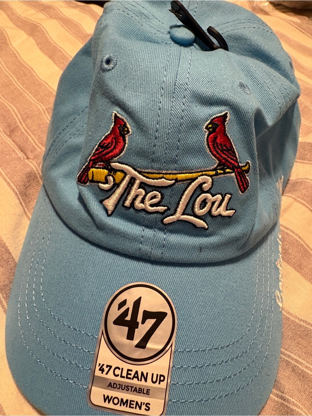 ‘47 Light Blue St. Louis Cardinals Baseball Cap with Embroidery